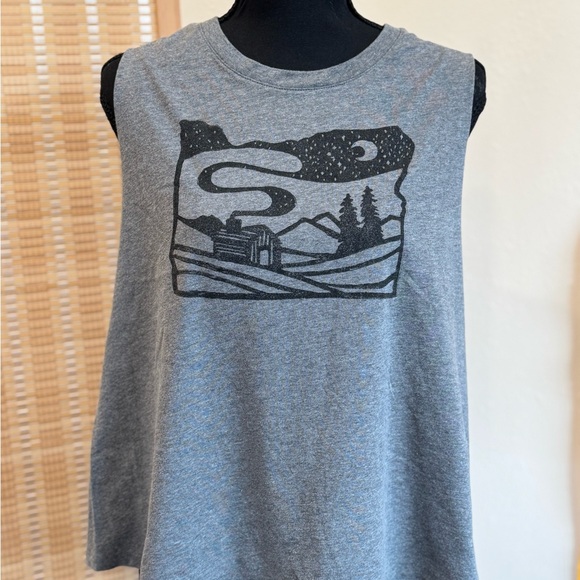 Bella Canvas Block Printed “Oregon” Charcoal Cropped Graphic Tank - XL - Picture 2 of 6